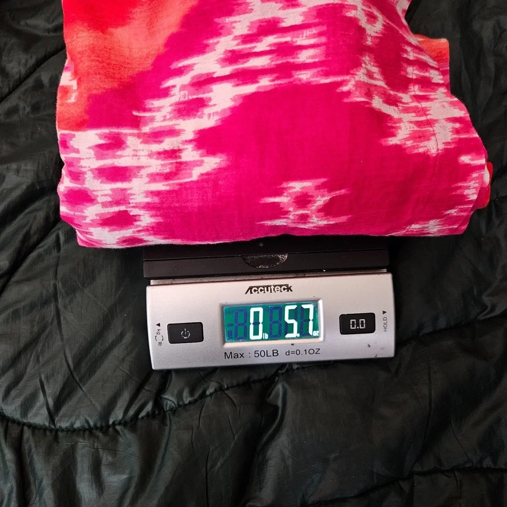 Jones New York Woman Women's 2X Pink Orange Ikat Print Button Front Shirt